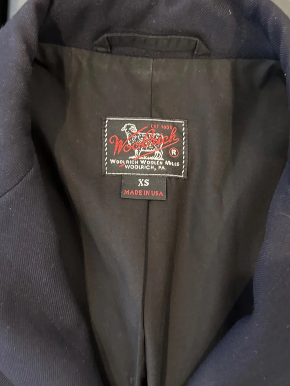 Woolrich Daiki Suzuki Navy Wool Blazer. Size XS. Like New.